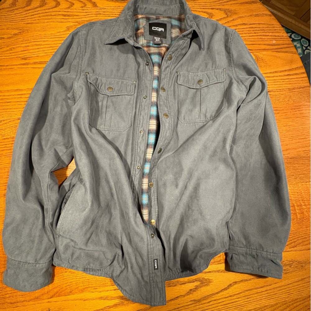 Men's Charcoal Shirt Jacket